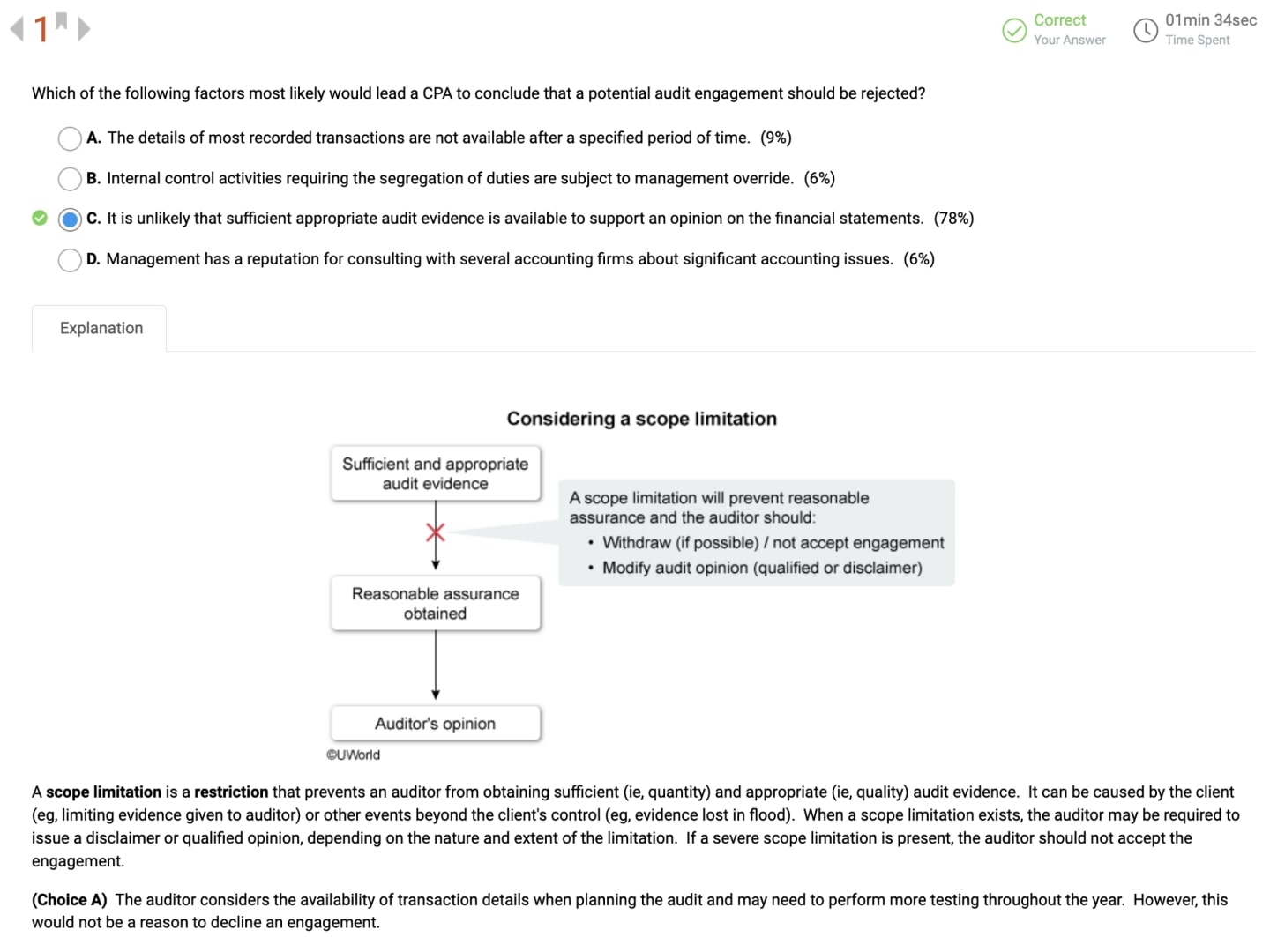 Question view screenshot